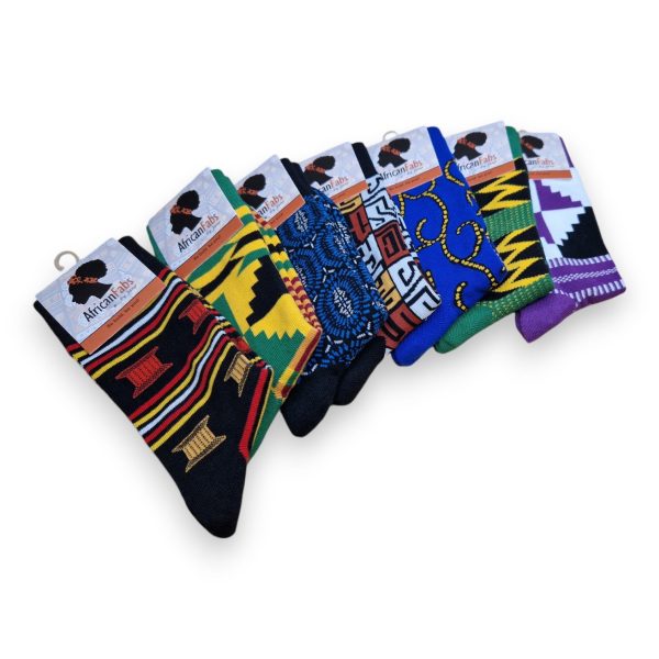 Afrikanische Socken   Afro-Socken   Kente-Socken - Rot Schn?ppchen – Bild 3